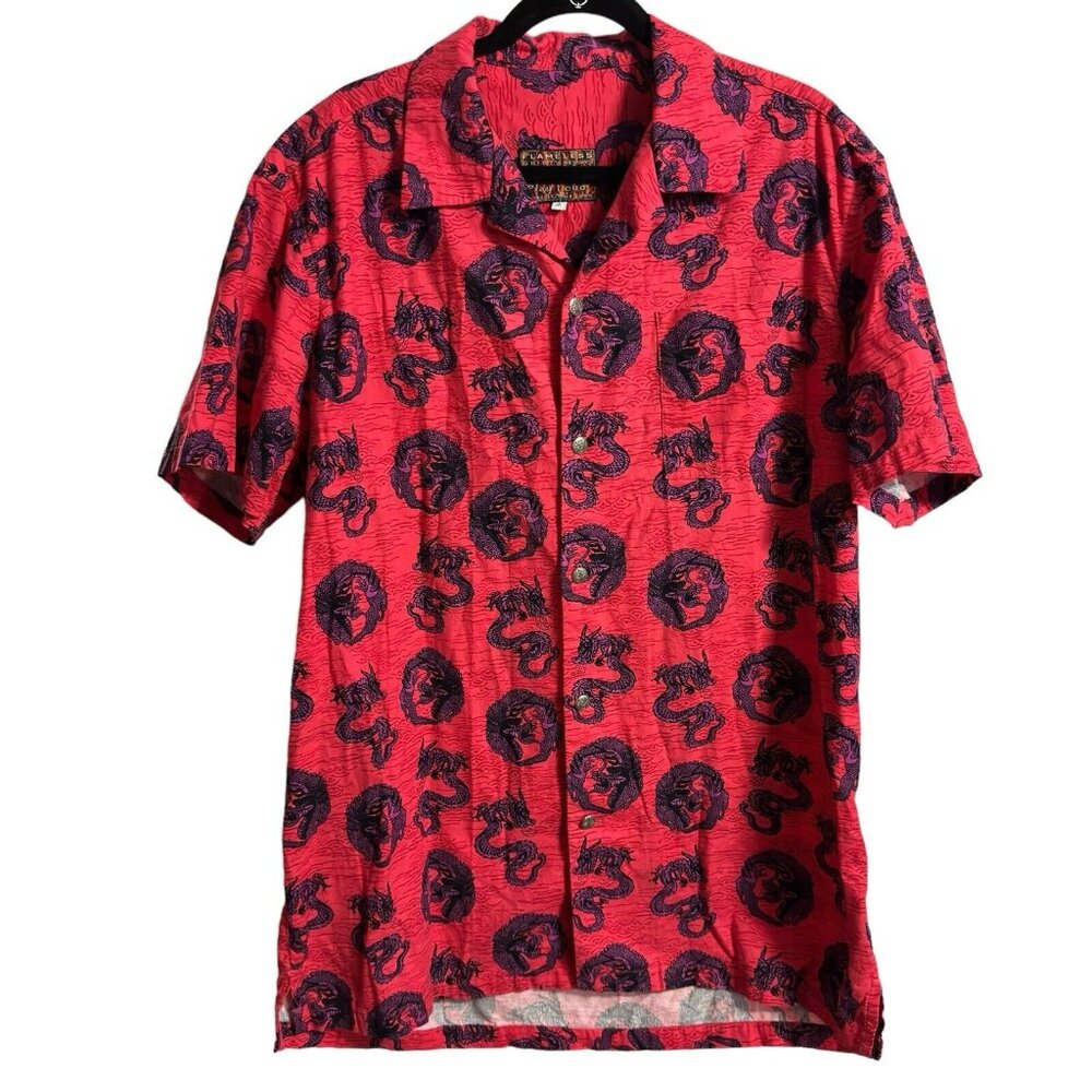 Flameless Designs Shirt Menās XLā Austin Texas Play Loud Dragon Print